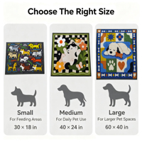 Tapis d'entrée intérieur personnalisé tufté antidérapant avec support en caoutchouc, tapis de sol dense, tapis pour animaux de compagnie avec logo – OEM et ODM acceptés