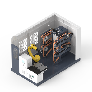 Machine de polissage et d'ébavurage automatique à moteur haute efficacité pour usine de traitement des métaux, système de finition robotisé modulaire de pointe - Product Image 4