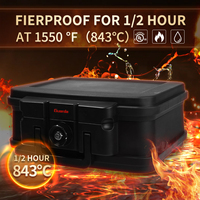 Coffre-fort Portable résistant à l'eau et au feu, petit casier à 2 clés pour amazon (2117)