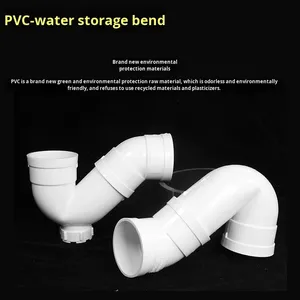 Accesorios de Tubería de <span class=keywords><strong>PVC</strong></span> Antiolor, <span class=keywords><strong>Codo</strong></span> en Forma de S y Curva en Forma de P con Tapa de Inspección para Tubos de Plástico de 50, 75 y <span class=keywords><strong>110</strong></span> mm - Product Image 2