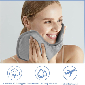 Serviette de visage en <span class=keywords><strong>tissu</strong></span> microfibre pour femme Démaquillant en microfibre en molleton de corail réutilisable pour une utilisation au spa - Product Image 3