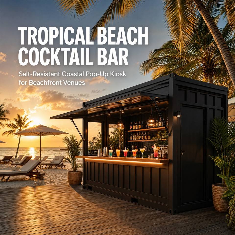 Custom Commercial Container Cafe Bar Prefabricated Modular House with ...