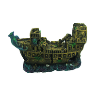 Décorations de bateau pirate pour aquarium, ornements de réservoir à poissons, décorations de naufrage en résine, accessoires d'avion coulés