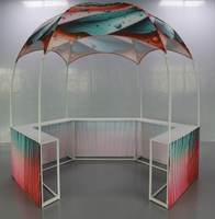 Kiosques publicitaires en forme de dôme pour l'extérieur/l'intérieur, avec structure métallique et tissu imperméable, pour salons professionnels