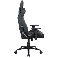 Chaise de jeu PC ergonomique à dossier haut, pivotante, design industriel moderne, inclinable, massage, cuir PU, accoudoirs 3D réglables, 4 positions