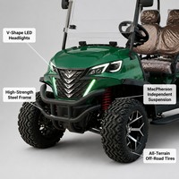 Carrito de Golf Eléctrico de 4 Plazas al por Mayor, Motor de CA de 60V 4KW, Homologado para Calle, Autonomía de 80-100KM, Precio de Fábrica OEM