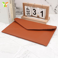 Enveloppe en cuir légère A4 Document Bags Support de portefeuille multifonction pour ordinateur portable Ipad