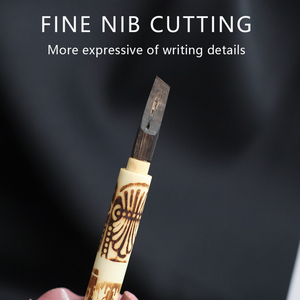 Qalam Zukhrufi artisanal en herbe de thronnier <span class=keywords><strong>javanais</strong></span> |   Stylo à plume professionnel pour la calligraphie arabe - Product Image 1