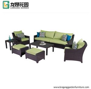 Moderno marco de aluminio PE ratán Patio jardín <span class=keywords><strong>restaurante</strong></span> al aire libre sofá conjunto muebles - Product Image 6