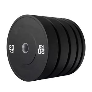 UNIQ karet hitam barbel pelat berat latihan angkat besi kompetisi Bumper piring untuk Angkat Berat - Product Image 2