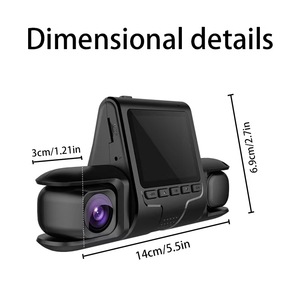 Enregistreur de conduite pour voiture à 3 objectifs, écran IPS 2 pouces, Wi-Fi intégré, prise en charge de la carte TF, enregistrement en boucle, détection de mouvement - Product Image 2