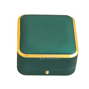 New Luxury Pu <b>Leather</b> <b>Jewelry</b> Box for Earrings & Rings - Premium Customized Gift Box with Logo <b>Jewelry</b> Packaging Box - Product Image 1