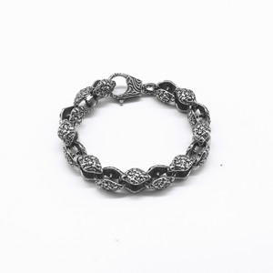 Yunnique Pulsera de acero de titanio con relieve cruzado estilo punk europeo y americano, joyería de moda unisex - Product Image 5