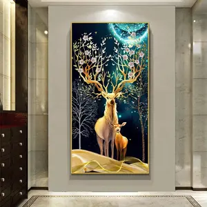 Peinture en porcelaine de cristal moderne populaire 2023, impression HD d'animaux de haute qualité, Art mural décoratif, décoration de la maison pour le salon