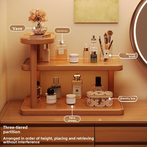 Portable Desktop <b>Shelf</b> Skincare Organizer Three-Layer Modern Minimalist Storage <b>Rack</b> for Perfume Lipstick Jewelry - Product Image 2