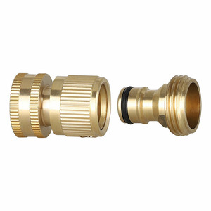 Brass <b>Quick</b> <b>Connectors</b> 3/4 Inch Threaded Garden Water Hose Fittings For Outdoor Irrigation - Product Image 5