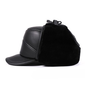 Cappello Invernale da Uomo J191 in Pelle Stile Aviatore con Paraorecchie, Cappello da Baseball Antivento e Impermeabile, Cappello da Pilota - Product Image 2