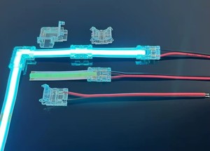 L kết nối nhanh chóng 5mm <span class=keywords><strong>8mm</strong></span> 10mm hàn miễn phí 2pin L hình dạng solderless pha lê góc góc kết nối COB SMD <span class=keywords><strong>LED</strong></span> Strip ánh sáng - Product Image 6