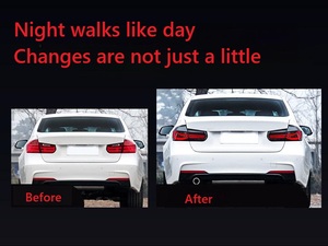Le luci posteriori posteriori rosse modificate per la 2013 2019 <span class=keywords><strong>BMW</strong></span> 3 serie <span class=keywords><strong>F30</strong></span> F35 luce scorrevole dello sterzo a <span class=keywords><strong>LED</strong></span> gruppo fanale posteriore per auto - Product Image 4