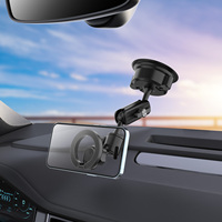 Support de tablette et de téléphone portable en alliage d'aluminium à hauteur réglable avec ventouse, étanche, compatible avec le tableau de bord de la voiture