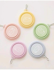 Comedero y Bebedero Plegable de Silicona para Gatos y Perros, Color Macaron, con Logotipo Personalizado, Portátil, Reutilizable, Doble - Product Image 4
