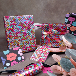 High Quality 80g New Design Embossed Birthday <b>Gift</b> <b>Wrap</b> 43x300cm Roll Festive Texture Memorable Stylish Easy - Product Image 5