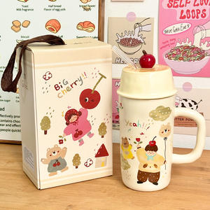 Dragon Nest <b>Ceramic</b> <b>Mug</b> 501-600ml With Straw Large Capacity Gift For Home Office Birthday Present - Product Image 1