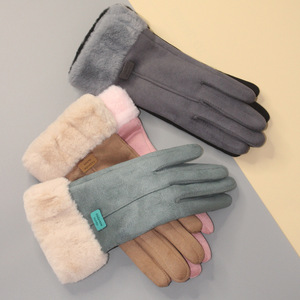 Lady Casual Touch Screen <b>Gloves</b> Winter Thick Plush Leather <b>Gloves</b> Winter Warm <b>Skiing</b> Outdoor <b>Women</b> <b>Gloves</b> - Product Image 5
