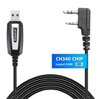 Cable de programación USB BAOFENG CH340 Chip Compatible con 1/2 "Pro 5RM GMRS 2 Plus, 2", 2 ", 3", 3 ", 4", 2 ", 4", 2 ", 4"