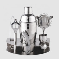7Pcs Metalen Rvs Houder Frame Stand Cocktail Shakers Bar Tool Kit Barman Uitstekende Huishoudelijke Accessoire Wijn Set