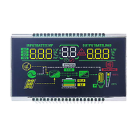Pantalla LCD Monocromática de 5.5 Pulgadas para Coche Eléctrico, Pantalla Multiplex de 3 Dígitos y 7 Segmentos, VA, Rojo, Verde, Impresión en Serigrafía, Pines Metálicos
