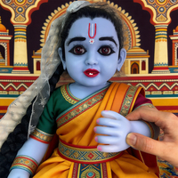 Poupées Reborn Krishna Anatomiquement Correctes avec Bras et Jambes Amovibles – Idéales pour l'Exposition et la Photographie – Poupée d'Art de Collection Indienne
