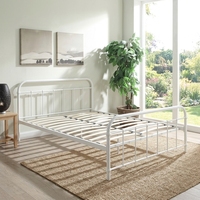 Lit en fer de luxe moderne et simple pour la maison, l'école, l'hôtel, l'appartement