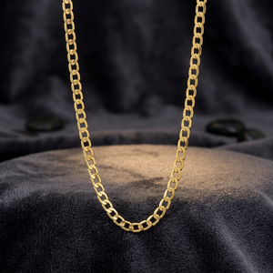 Wholesale Women's 14K 18K 24K Micro Gold Plated Cuban Link Style Brass Gold Chain <b>Necklaces</b> - Product Image 2