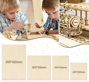 Fogli di Compensato di Tiglio 300x300x3mm Pannelli Quadrati in Legno Grezzo per Incisione, Artigianato in Legno, Scatole e Insegne da Parete 3mm - Product Image 2