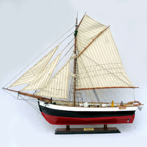 Maqueta de Barco Histórico de Madera de Acacia de Origen Vietnamita GREENLAND, Estilo Náutico, Pintada a Mano, Regalo Empresarial, 60x17x69cm - Product Image 1