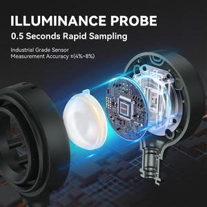 Medidor de Luz Digital NOYAFA NF-564 de Alta Precisión para Interiores/Exteriores 0-200000 Lux con Rango Automático y Retención de Datos - Product Image 6