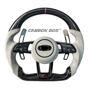 <span class=keywords><strong>Volante</strong></span> de Cuero Blanco con Fibra de Carbono y Alcántara para <span class=keywords><strong>Audi</strong></span> R8 TTRS C6 C7 S7 S4 <span class=keywords><strong>A4</strong></span> B8 RS3 SQ5 S5 B9 A6 C8 A3 2018 - Product Image 4