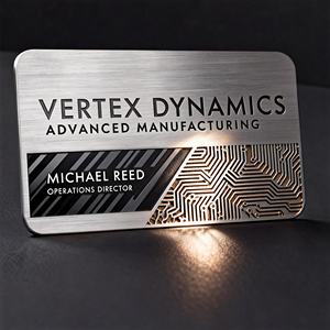 بطاقات أعمال معدنية مخصصة راقية من الفولاذ المقاوم للصدأ، هدايا تذكارية للشركات بشعار الشركة، حرف معدنية - Product Image 2