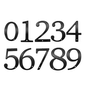 שחור 4 "101mm מודרני בית מספר עבור בית דלת כתובת בית מספר ספרות אבץ סגסוגת גדול כתובת תיבת דואר סימן #0-9
