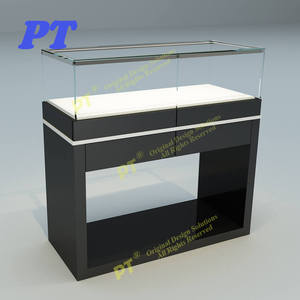 Simple Wooden And Tempered Glass Display Cabinet Jewelry Showcase-Guangzhou Shero