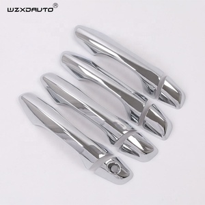 WZXDAUTO <b>Chrome</b> Accessories Decor Car Door Side Handles Handle Cover Trim 2013 2014 for Santa Fe IX45 - Product Image 4