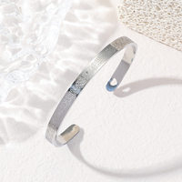 Bracelet Jonc en Acier Inoxydable Plaqué Or, Bijou de Mode Musulman avec Cœur et Ayatul Kursi, Cadeau de l'Aïd, Vente en Gros