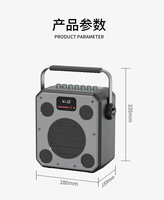 Haut-parleur de karaoké extérieur haute performance avec écran, deux micros sans fil, subwoofer portable de 6 pouces, système Android, USB/carte SD