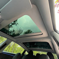 Pare-soleil de luxe Shengge pour voiture, électrique et manuel, rétractable, en fer et tissu, motif uni, pour Tesla Y et modèles universels