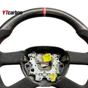 YTcarbon pour Passat B5.5 3BG <span class=keywords><strong>W8</strong></span> Golf 4 <span class=keywords><strong>Bora</strong></span> T5 Jetta pièces automobiles accessoires intérieurs de voiture personnalisé imiter le volant en acajou - Product Image 5