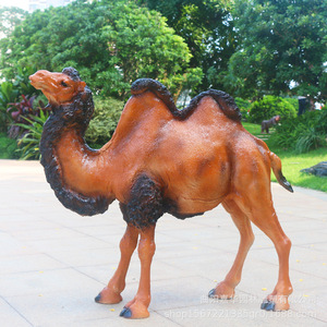Escultura Realista de Camello de Fibra de Vidrio, Adorno de Jardín para Exteriores, Resistente a la Intemperie, Figura Pintada, Decoración Animal Independiente - Product Image 3