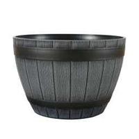 Jardinières de baril de whisky anti-UV de ventes directes d'usine avec des trous de drainage pour le jardin extérieur d'intérieur