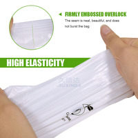 Emballage biodégradable à Logo personnalisé, sac en plastique transparent avec fermeture plate, pour accessoires de téléphone, 50 unités