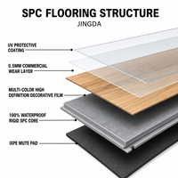 Modernes Design SPC Stein-Vinylboden 4mm Glattes Klicksystem Installation für Innenbereich Küche Bad Grafikdesign